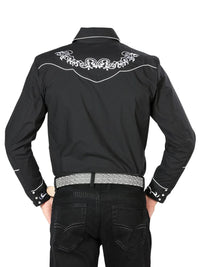 The General Embroidery Western Shirt Black/White 40987 - OriginalWestern.com