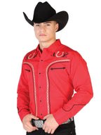 The General Embroidery Western Shirt Red/Black 43294 - OriginalWestern.com