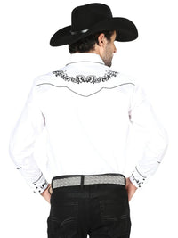 The General Embroidery Western Shirt White/Black 40988 - OriginalWestern.com