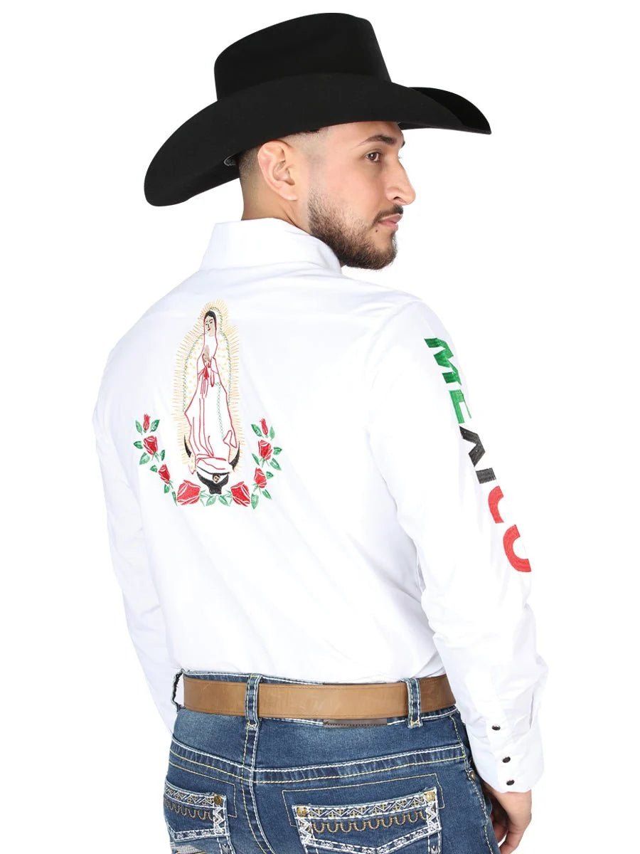The General Embroidery Western Shirt White/Roses 44294 - OriginalWestern.com