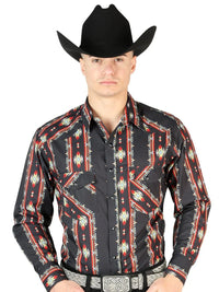 The General - Long Sleeve Cowboy Shirt- Black 44210 - OriginalWestern.com