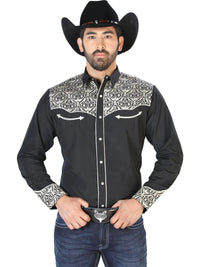 The Lord of the Skies Embroidery Shirt Black/Beige 126704 - OriginalWestern.com