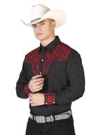 The Lord of the Skies Embroidery Shirt Black/Red 43301 - OriginalWestern.com