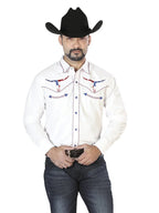 The Lord of the Skies Embroidery Shirt White/Red 126672 - OriginalWestern.com