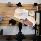 Men’s Tombstone 30X Mustang Style Vented Western Cowboy Shantung Straw Hat