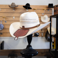 Men’s Tombstone 30X Mustang Style Vented Western Cowboy Shantung Straw Hat