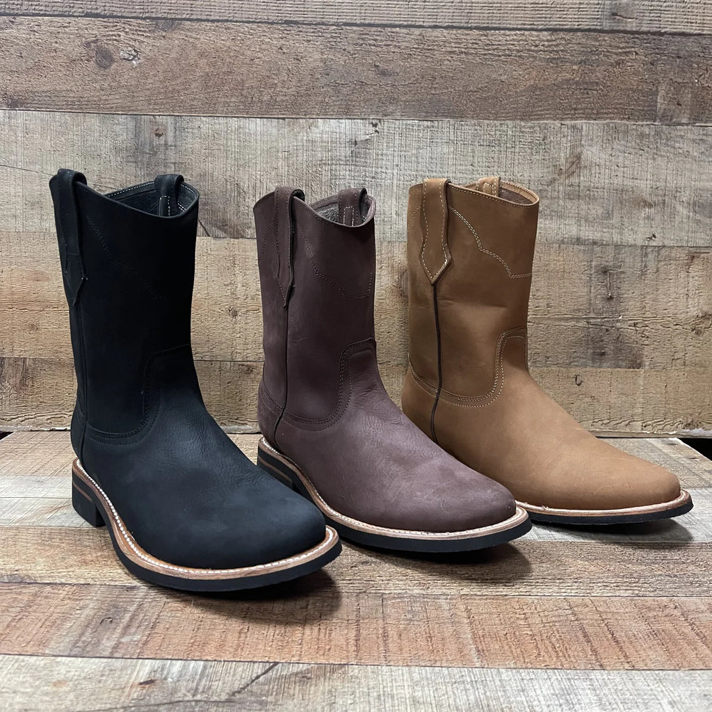 Men's Ruper Style Genuine Leather Round Soft Toe Work Boots Est. 303 Hazel