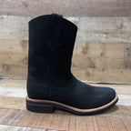 Men's Ruper Style Genuine Leather Round Soft Toe Work Boots Est. 303 Black