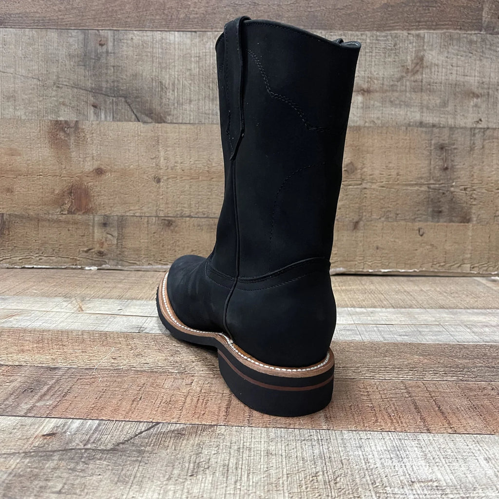 Men's Ruper Style Genuine Leather Round Soft Toe Work Boots Est. 303 Black