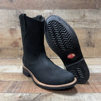 Men's Ruper Style Genuine Leather Round Soft Toe Work Boots Est. 303 Black