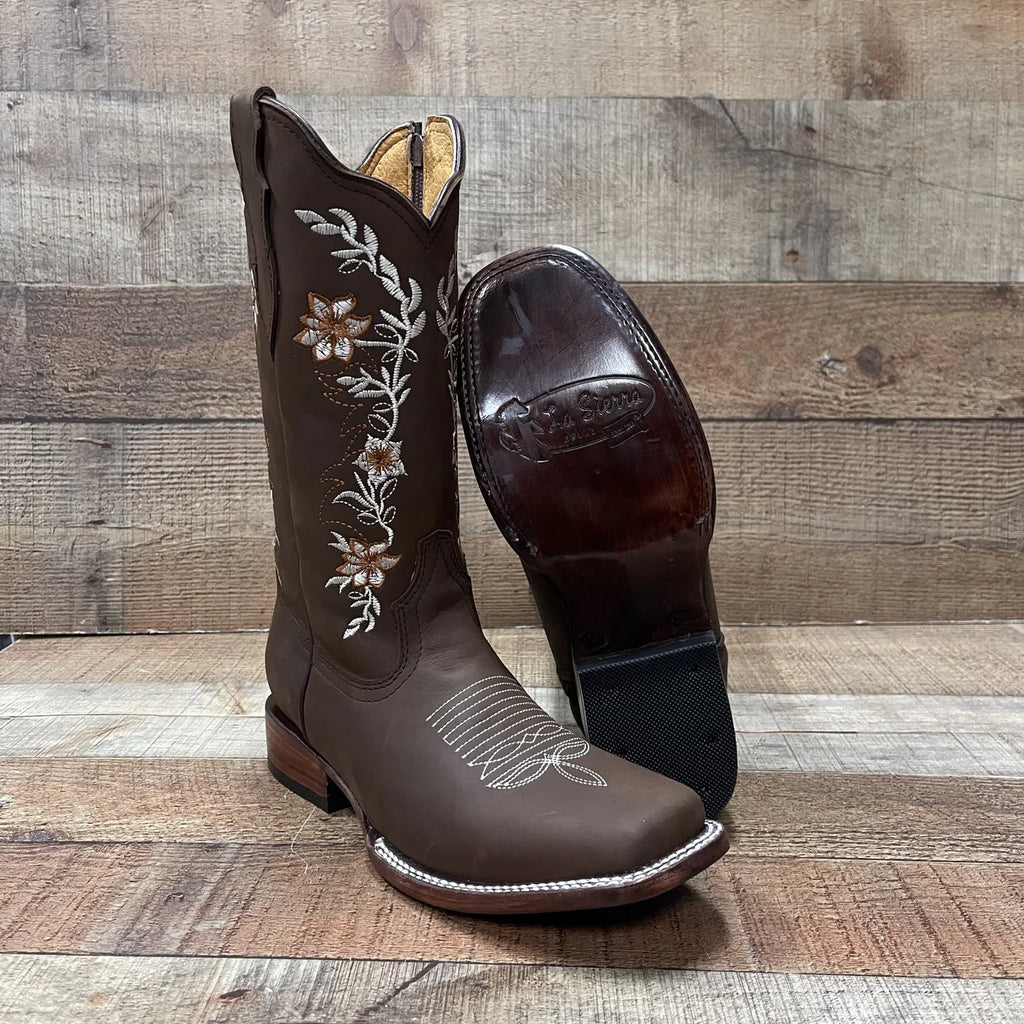 Women's Genuine Leather Cowgirl Boots Crazy Est. 252 Brown