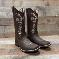 Women's Genuine Leather Cowgirl Boots Crazy Est. 252 Brown