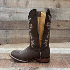 Women's Genuine Leather Cowgirl Boots Crazy Est. 252 Brown
