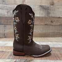 Women's Genuine Leather Cowgirl Boots Crazy Est. 252 Brown