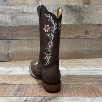 Women's Genuine Leather Cowgirl Boots Crazy Est. 252 Brown