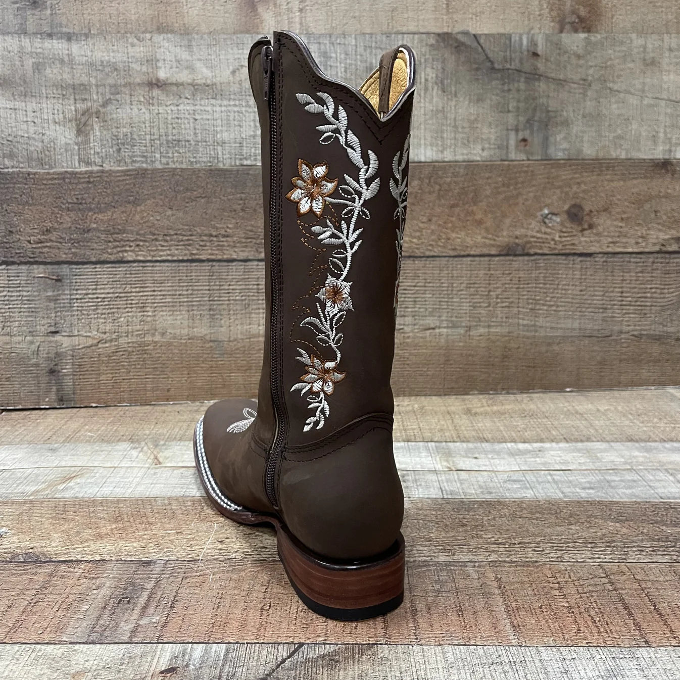 Women's Genuine Leather Cowgirl Boots Crazy Est. 252 Brown