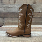 Women's Genuine Leather Cowgirl Boots Crazy Est. 252 Tan