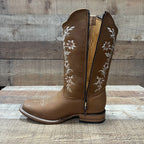 Women's Genuine Leather Cowgirl Boots Crazy Est. 252 Tan