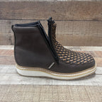 Men's Work Double Zipper Handwoven Genuine Leather Oil/Water Resistant Est. 341