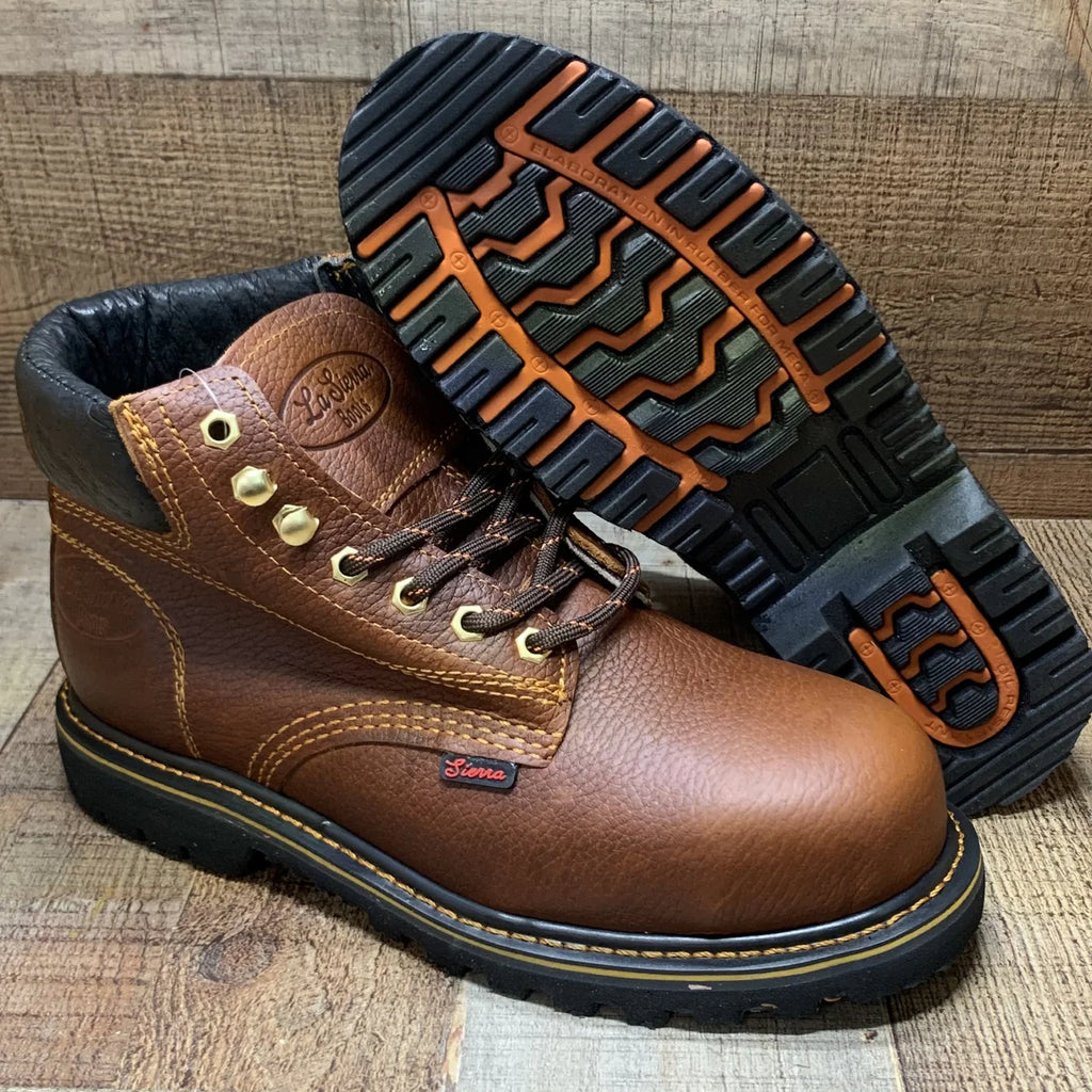 Men's Work Boots Laces Genuine Leather Oil Water Resistant With/Without Steel Toe Est. 418/419