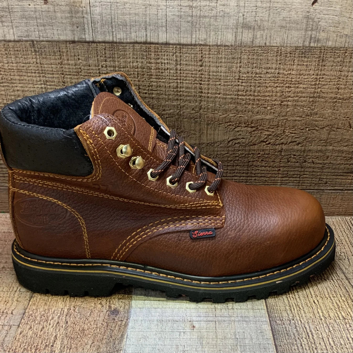 Men's Work Boots Laces Genuine Leather Oil Water Resistant With/Without Steel Toe Est. 418/419