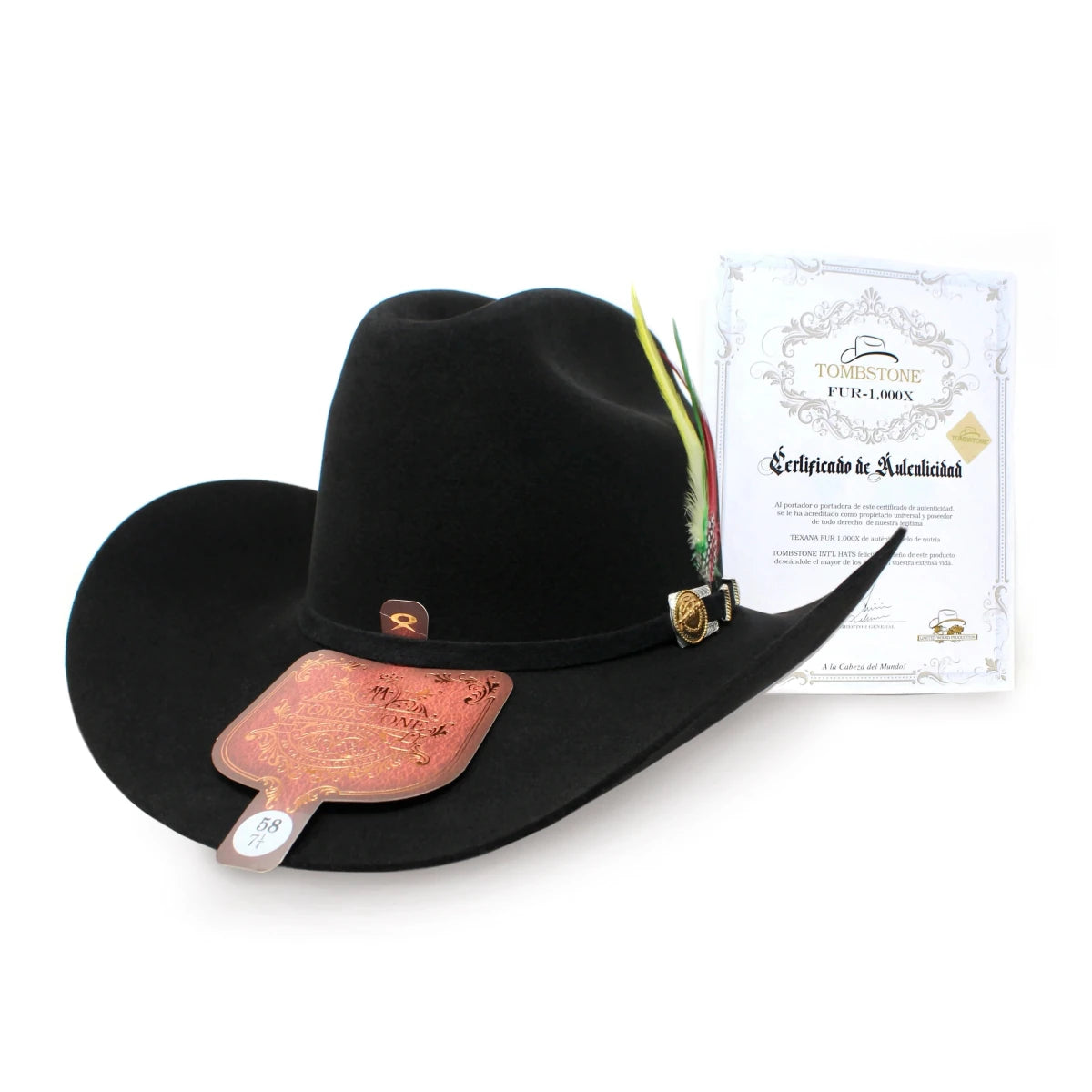 Tombstone 1000X Luxury Otter Fur Felt Western Cowboy Hat El Patron Style - OriginalWestern.com