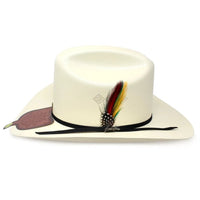 Tombstone 100X Johnson Style Western Cowboy Shantung Straw Hat - Tall Crown Brim 3" - OriginalWestern.com