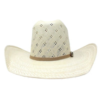 Tombstone 100X Ranger Flower Minnick Style Western Cowboy Shantung Straw Hat - OriginalWestern.com