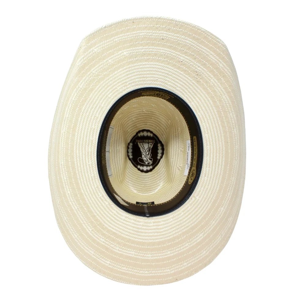 Tombstone 100X Ranger Flower Minnick Style Western Cowboy Shantung Straw Hat - OriginalWestern.com