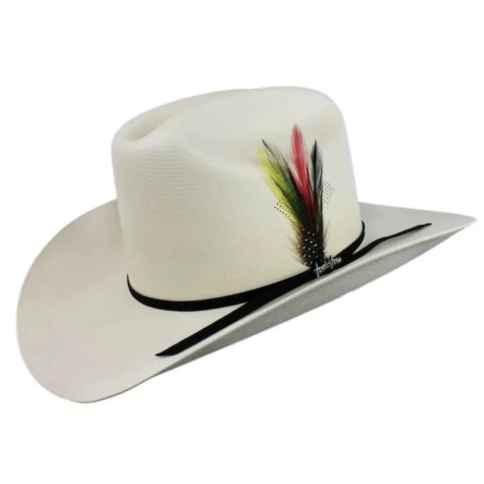 Tombstone 100X Sinaloa Chaparral Style Western Cowboy Shantung Straw Hat - Brim 3" - OriginalWestern.com