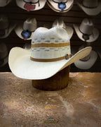 Tombstone 10X East West Tricolor Style Bangora Western Cowboy Straw Hat - OriginalWestern.com