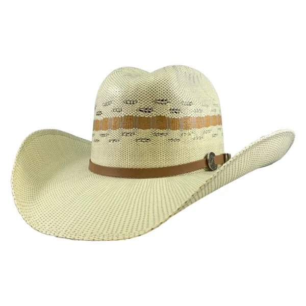 Tombstone 10X East West Tricolor Style Bangora Western Cowboy Straw Hat - OriginalWestern.com