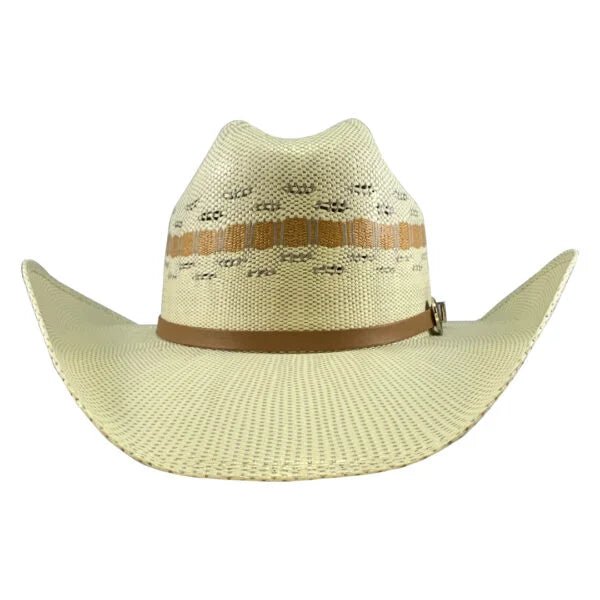 Tombstone 10X East West Tricolor Style Bangora Western Cowboy Straw Hat - OriginalWestern.com