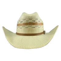 Tombstone 10X East West Tricolor Style Bangora Western Cowboy Straw Hat - OriginalWestern.com