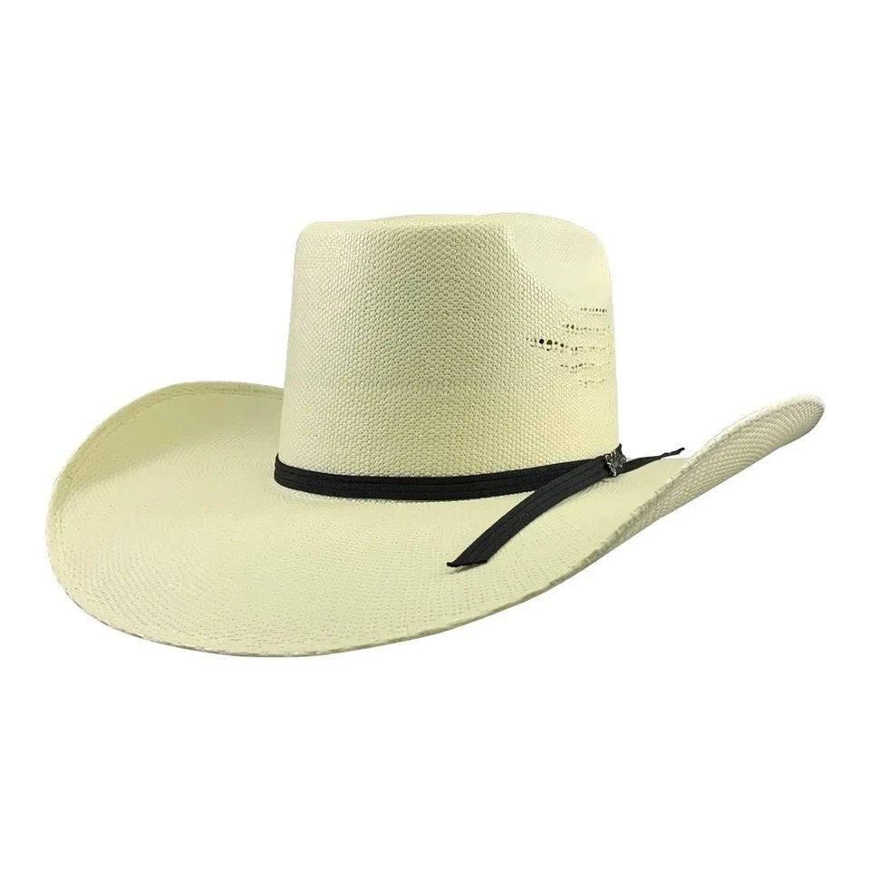 Tombstone 10X Long Horn Style Brick Crown Western Cowboy Straw Hat - OriginalWestern.com
