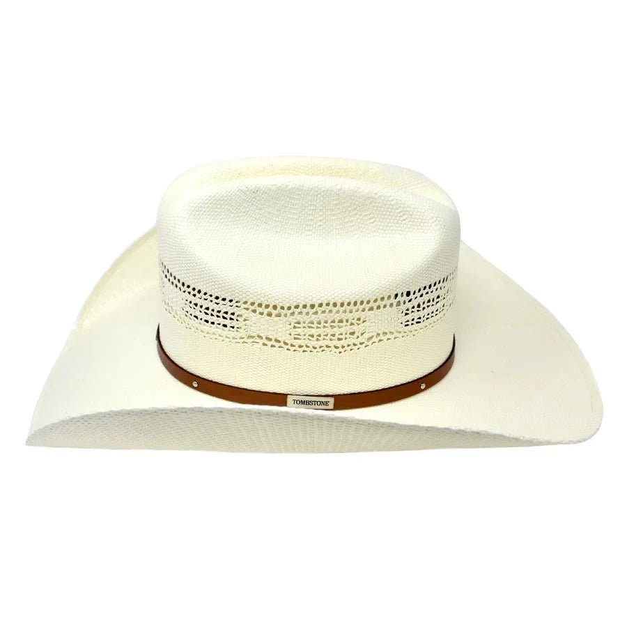 Tombstone 10X Maverick Marlboro Style Bangora Western Cowboy Straw Hat - OriginalWestern.com