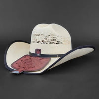 Tombstone 10X Maverick Rivete Style Bangora Western Cowboy Straw Hat - OriginalWestern.com
