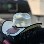 Tombstone 10X Maverick Rivete Style Bangora Western Cowboy Straw Hat - OriginalWestern.com