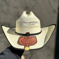 Tombstone 10X Maverick Rivete Style Bangora Western Cowboy Straw Hat - OriginalWestern.com