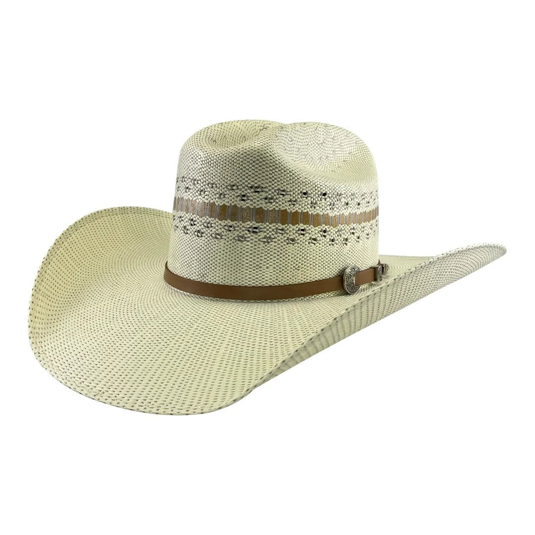 Tombstone 10X Roper Tricolor Style Bangora Western Cowboy Straw Hat - OriginalWestern.com