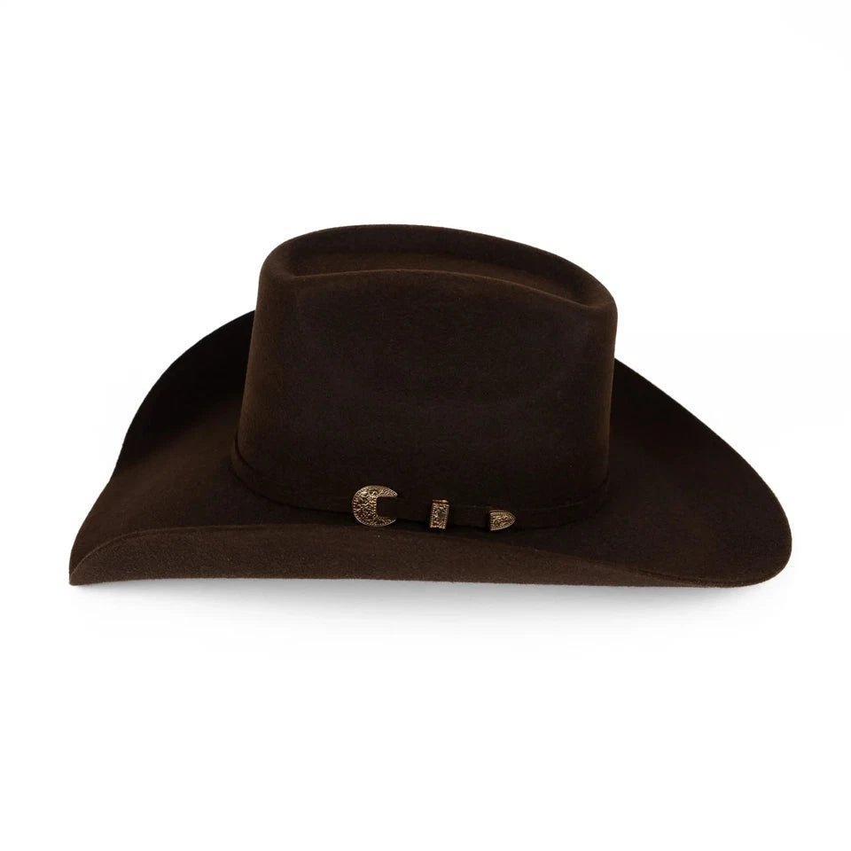 Tombstone 20X 8 Segundos Brick Crown Style Western Cowboy Fur Felt Hat - Brown - OriginalWestern.com