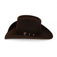 Tombstone 20X 8 Segundos Brick Crown Style Western Cowboy Fur Felt Hat - Brown - OriginalWestern.com