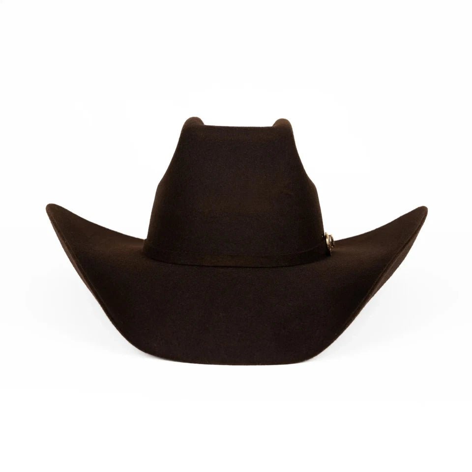 Tombstone 20X 8 Segundos Brick Crown Style Western Cowboy Fur Felt Hat - Brown - OriginalWestern.com