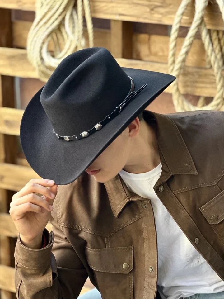 Tombstone 20X Denver Style Western Cowboy Fur Felt Hat - Black - OriginalWestern.com