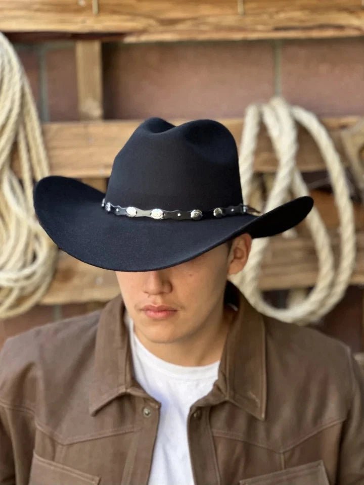 Tombstone 20X Denver Style Western Cowboy Fur Felt Hat - Black - OriginalWestern.com