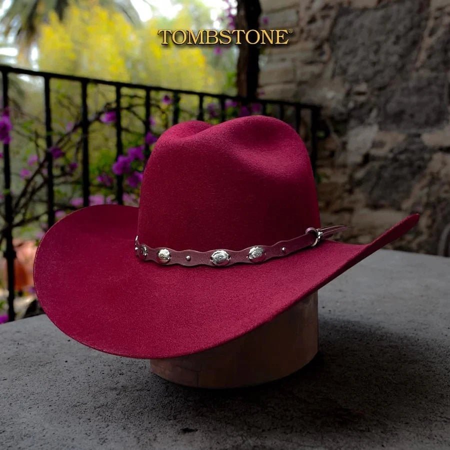 Tombstone 20X Denver Style Western Cowboy Fur Felt Hat - Burgundy - OriginalWestern.com