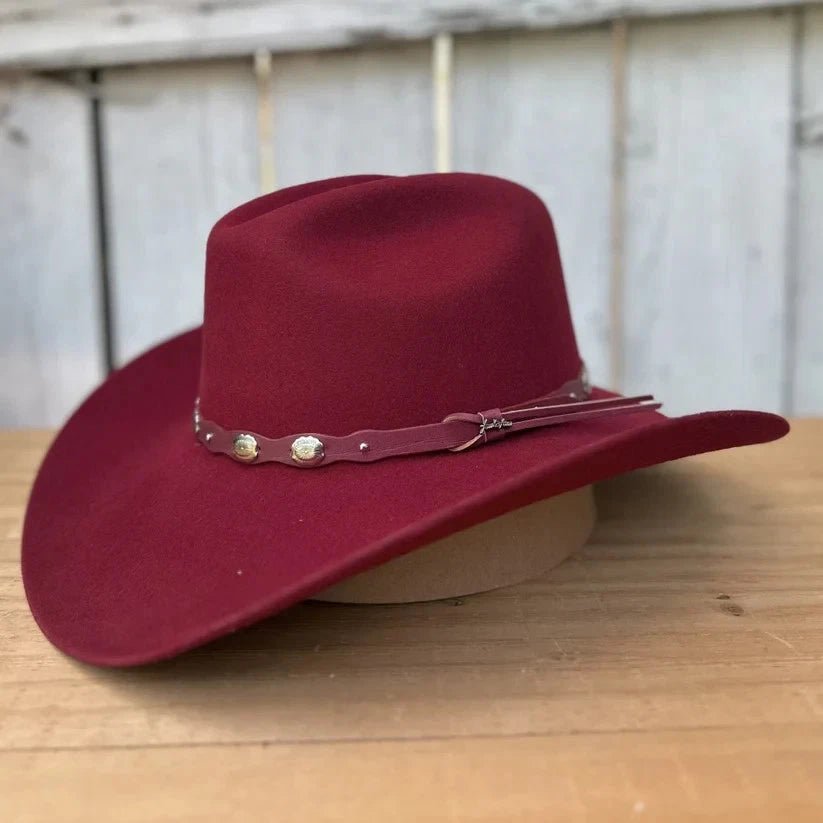 Tombstone 20X Denver Style Western Cowboy Fur Felt Hat - Burgundy - OriginalWestern.com