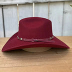 Tombstone 20X Denver Style Western Cowboy Fur Felt Hat - Burgundy - OriginalWestern.com