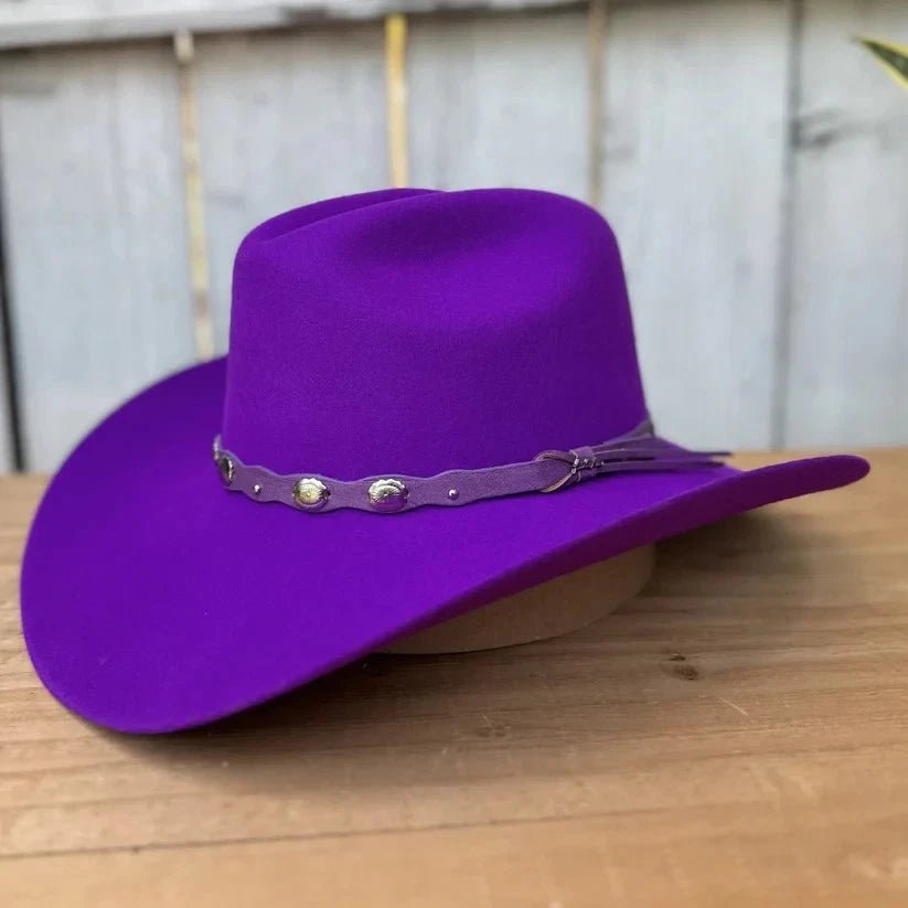 Tombstone 20X Denver Style Western Cowboy Fur Felt Hat - Purple - OriginalWestern.com