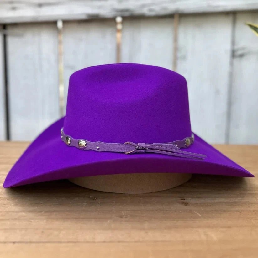 Tombstone 20X Denver Style Western Cowboy Fur Felt Hat - Purple - OriginalWestern.com